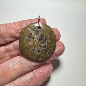 Vintage Fossil Ammonite Pendant